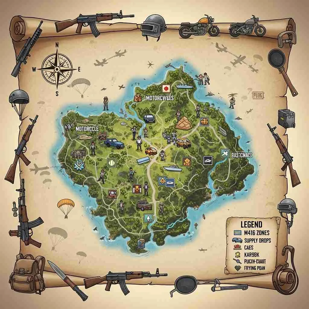 PUBG Maps Details